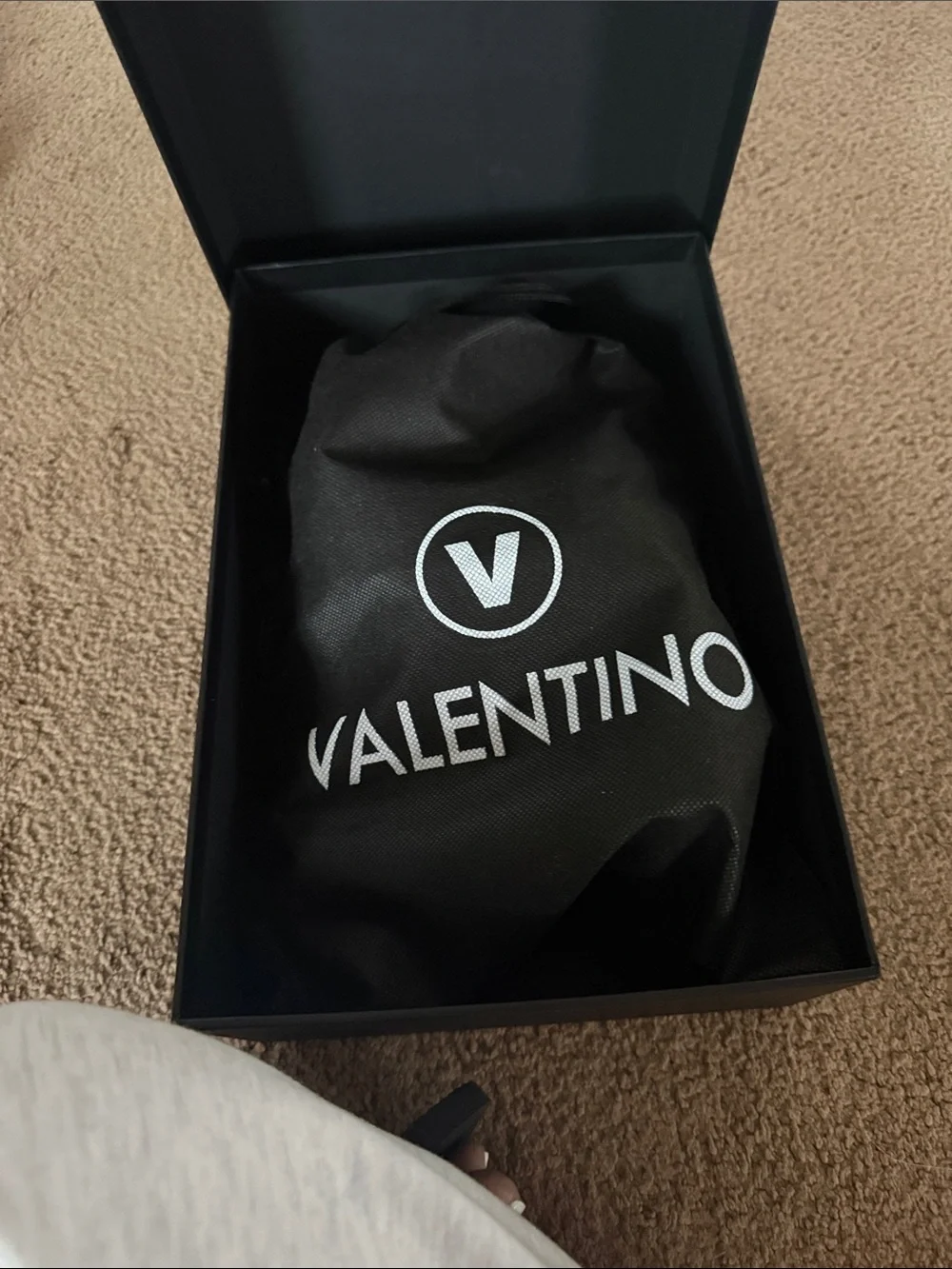 Valentino White Sneakers with Black Studded Heel